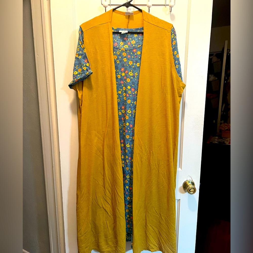 Dress and long vest